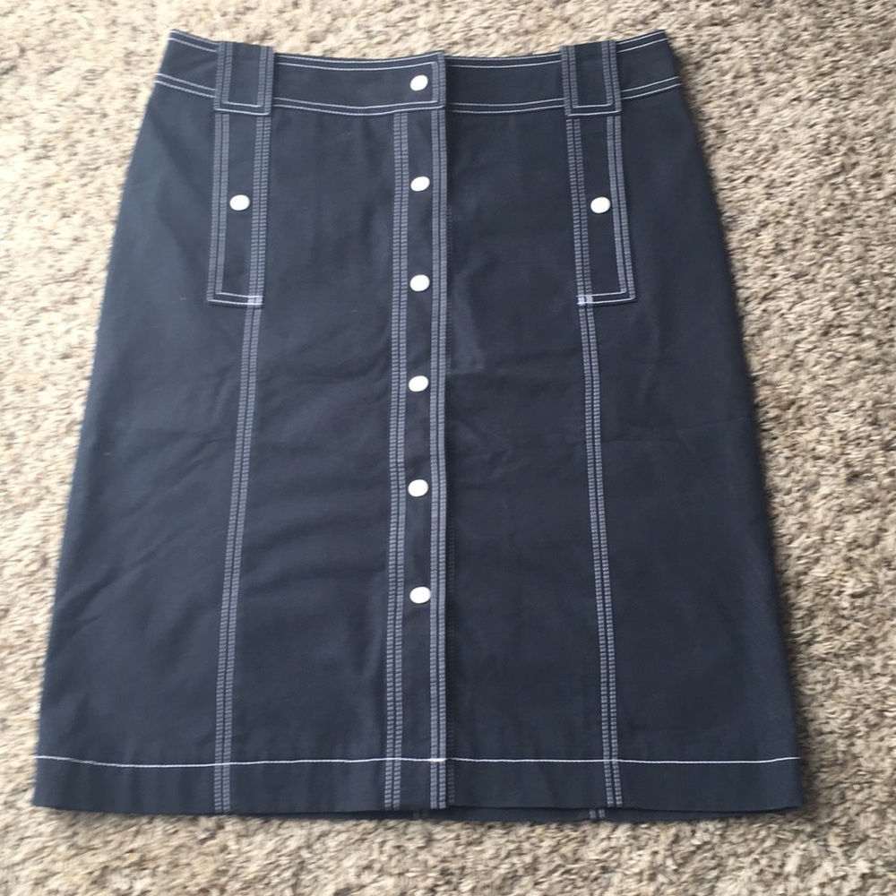 Banana Republic blue button up pencil skirt